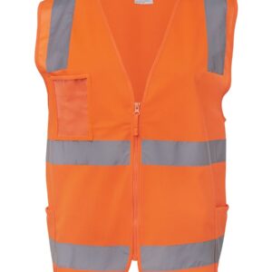 JB's wear Hi-vis zip vest 6DNSZ