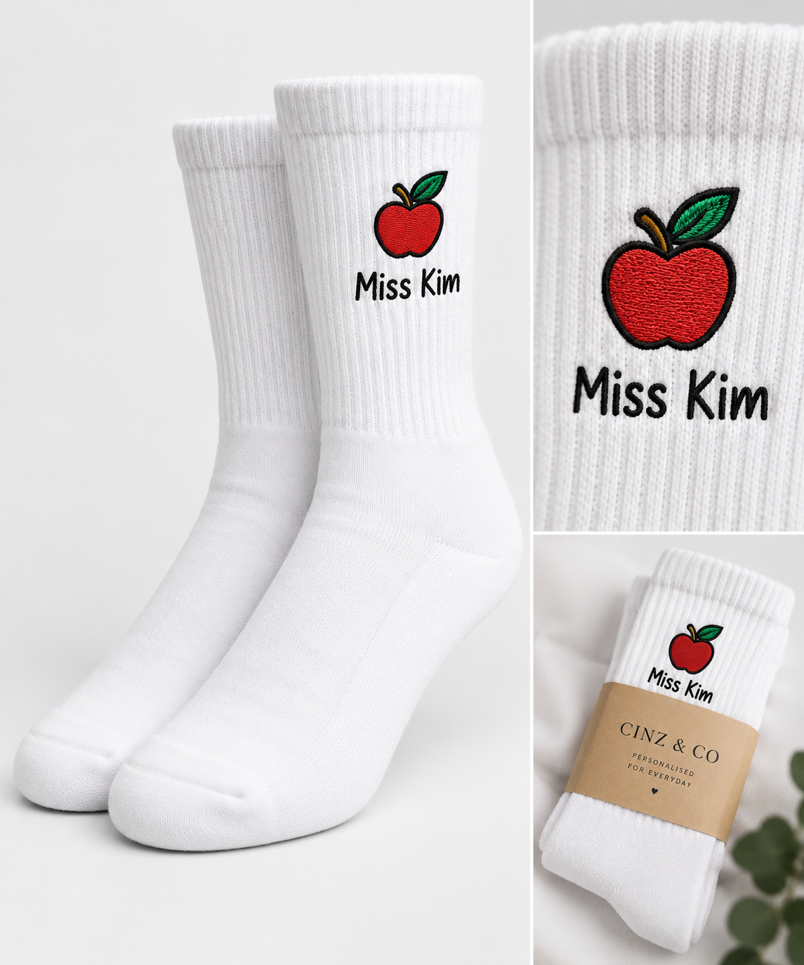 Personalised Apple Socks