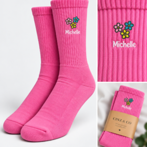 Personalised Flower Socks