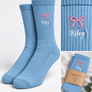 Personalised Bow Socks