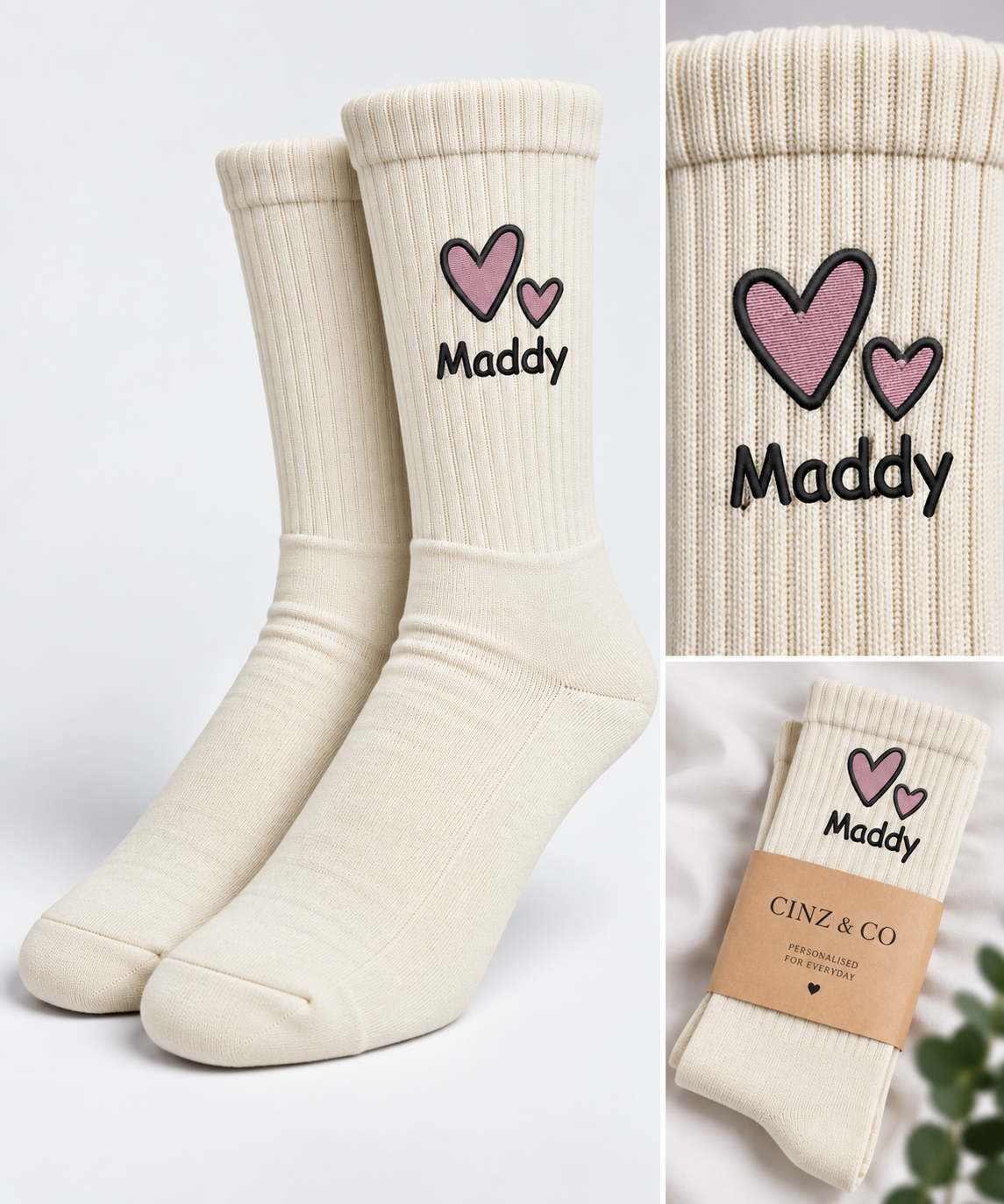 Personalised Hearts Socks