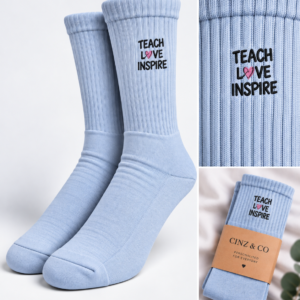 Personalised Teach Love Inspire Socks