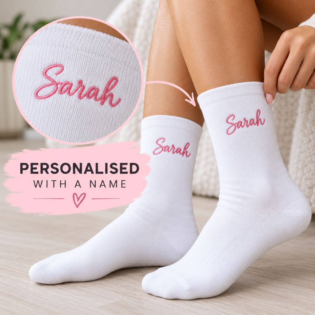 Personalised Pink Name Socks