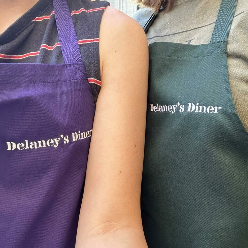 customised aprons Delaney's Diner
